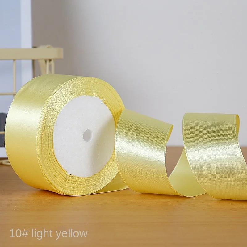 22 метра/рулон 4 см атласные ленты ремесла бант своими руками подарочная упаковка винно-красный оранжевый желтый зеленый синий фиолетовый черный серый золотой белый ленты