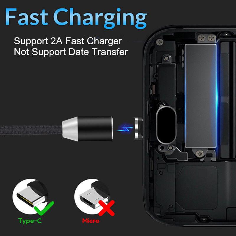 1M 2M Magnetic Micro USB Type C iOS Quick Charger Cable For iPhone X 5 6 7 7 Samsung S4 S5 Moto