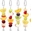 5PCS Bird Cage Feeder Stainless Steel Bird Food Holder Parrot Fruit Vegetable