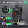 2023 FMOUSE Bluetooth Rechargeable Silent Wireless Breathing Mute Desktop Back 4 DPI Up to 2400 5 Compatible with Microsoft and Japanese Instruction