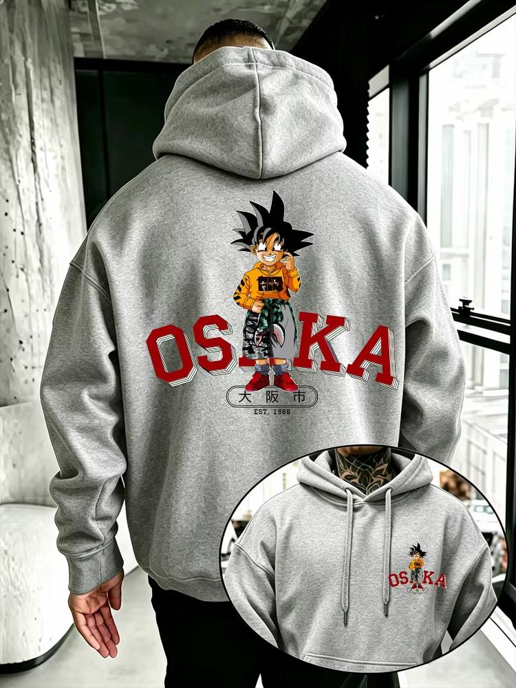 Dragon Ball Super Men's Hoodie High Quality Warm Autumn Winter Sweatshirt With Vintage Anime Goku Print