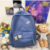 Shoulder Solidcolor Backpack Bag High School Students Junior High Gift Unisex