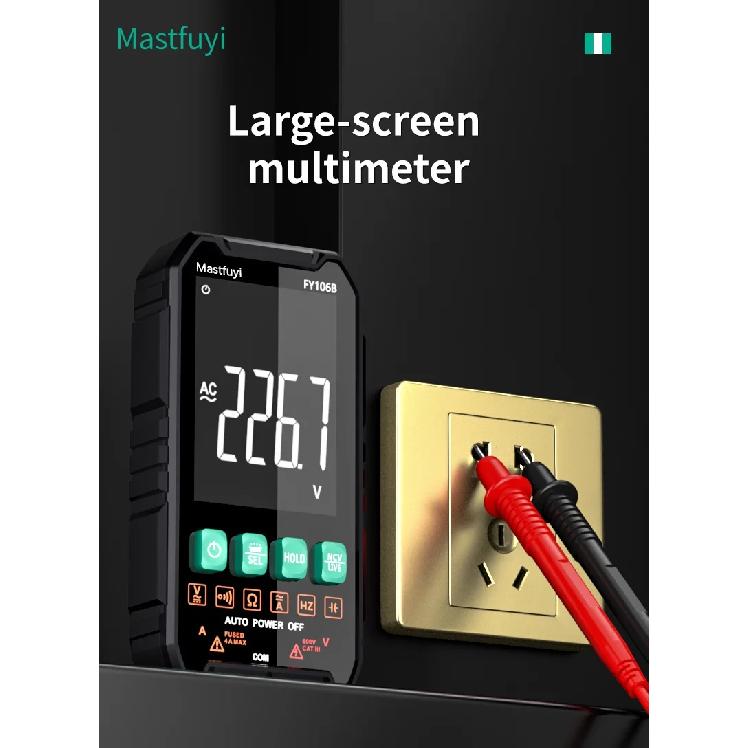 MASTFUYI Auto-Ranging Digital Multimeter High Precision 6000 Counts True RMS Tester Capacitance Ohm Hz Test Electrician Tools