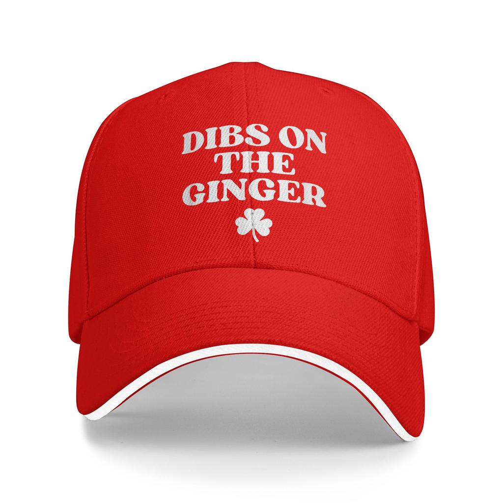 Dibs On The Ginger Redhead Funny St Patricks Day Irish Baseball Cap Classic Trucker Hat Summer Men Hiking Fishing Baseball Caps