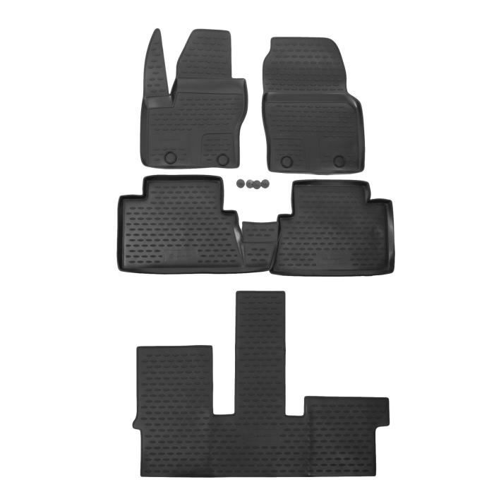 Tapis De Sol En Caoutchouc 3D - J&J AUTOMOTIVE - Ford Grand C-Max 2010-2019 - Noir - Sur Mesure - Antidérapant
