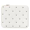 Cute, Fluffy Quilted and Polka Dot Computer Case with Cushioned Interior. Compatible with MacBooks 11/13/15 Inches, Black and White. (White, 13-inch)