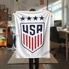 USA football Printed Flannel Blanket, soft throw for bedroom sofa, washable,soccer fan merchandise, great gift.