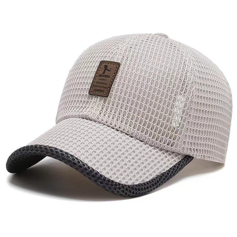 Fashionable Breathable Baseball Cap Korean Style Mesh Visor Cap Versatile Breathable Peaked Cap