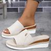Summer Shoes for Women  Rome Hemp Peep Toe Women's Wedge Slippers Outdoor Comfort Casual Ladies Slides Shoes Female Sandals