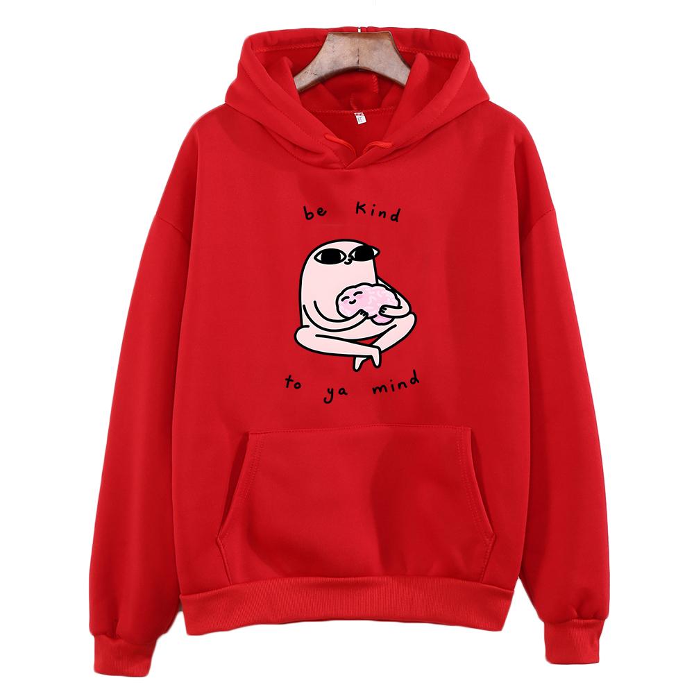 Ketnipz Comic забавные толстовки с рисунком Be Kind To Ya Mind толстовки с буквенным принтом пуловеры с капюшоном и длинными рукавами флисовые мягкие топы