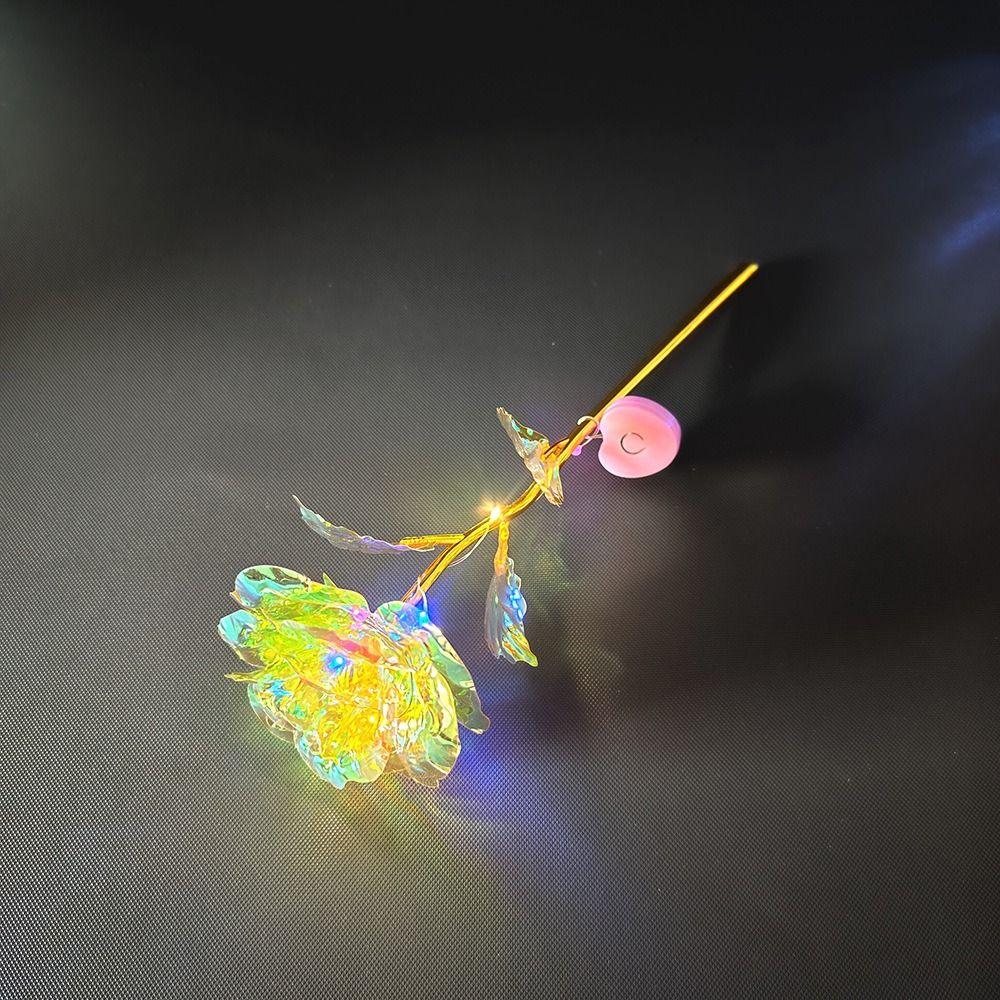 Светодиодный креативный подарок на День святого Валентина, фольгированное розовое золото, роза, которая длится вечно, декор для свадьбы, любовное освещение, розы, креативный подарок