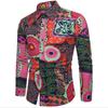 2024 Autumn New Cross Border Foreign Trade Men's Digital Printing Fashion and Leisure Collar Men's Long Sleeved Shirt