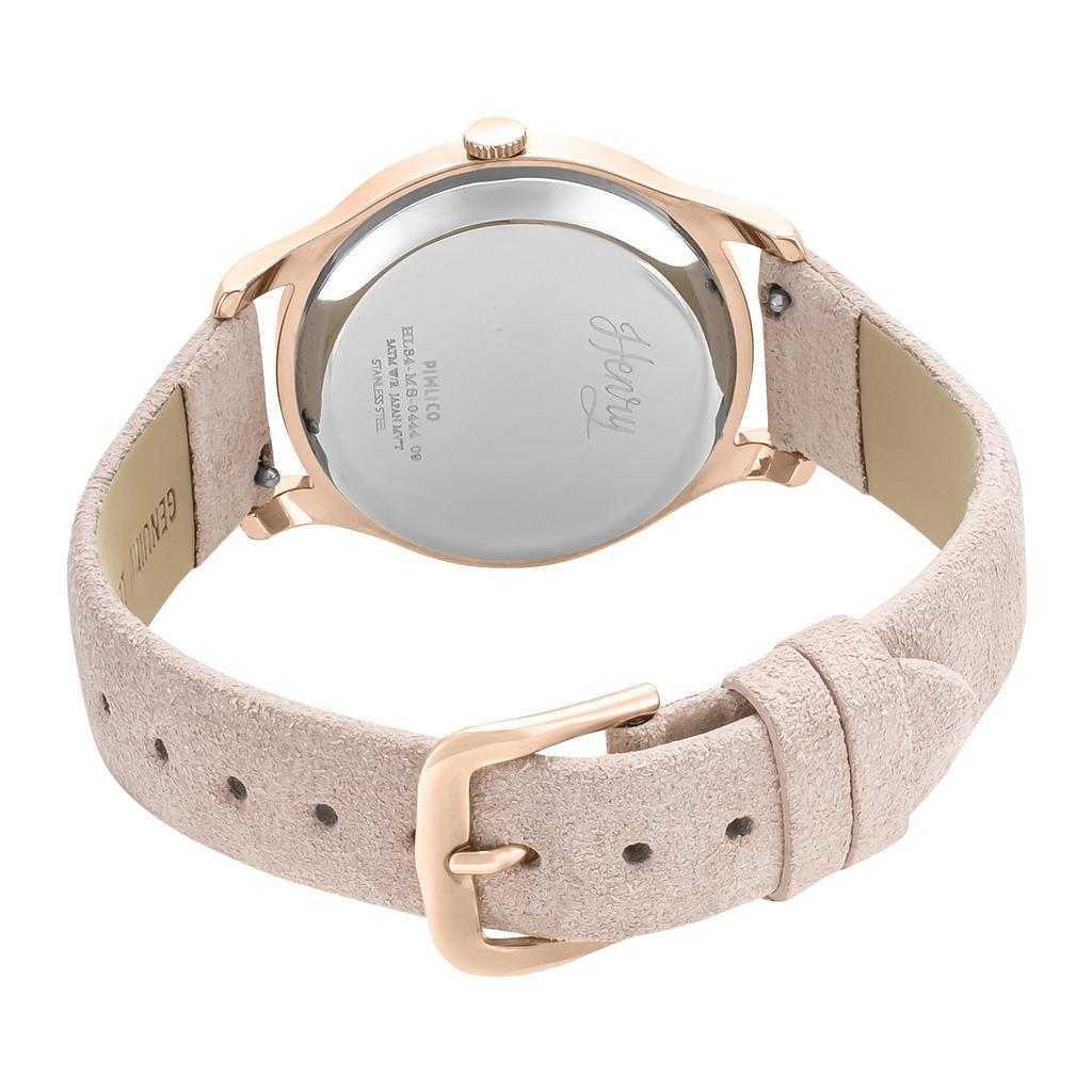 Henry London Унисекс-часы Pimlico HL34-MS-0444-PK, Белый циферблат, Кварцевые, Водонепроницаемость 3 АТМ, Нержавеющая сталь