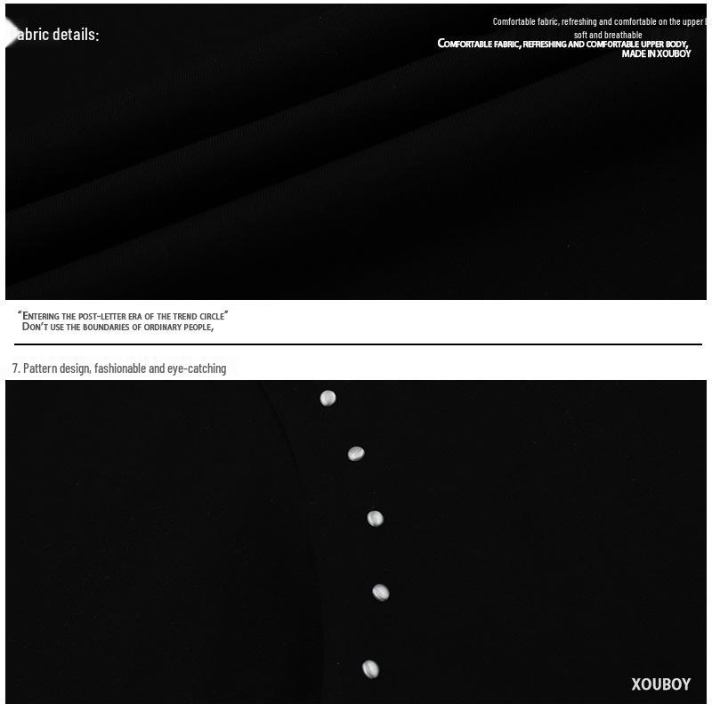 European & American Street Style Rivet Design Unisex Oversized T-Shirt