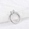 2025 Fashion Heart Inlaid Zircon Ring, Suitable for Women's Fashion Jewelry 925 Silver Plated Platinum Ring Accessories