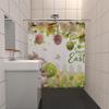 1PC Easter Bunny Easter Egg Decoration Shower Curtain, Playful rabbit theme With 12 hooks,Spring Holiday Bathroom Decoration