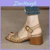 Summer Womens French Mid Heel Sandals With Cross Straps For Office Wear