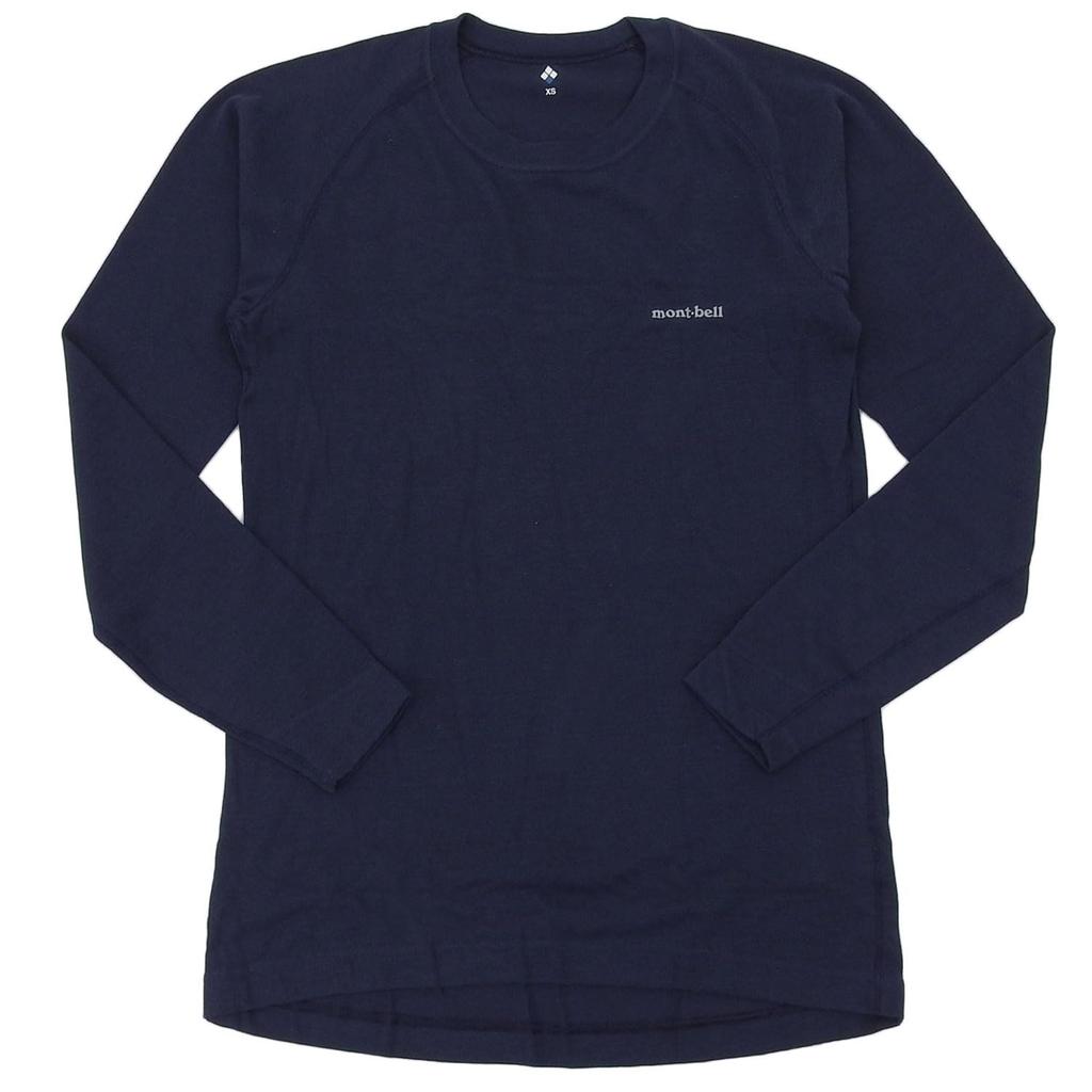 Нижнее белье Внутренняя рубашка Geoline с круглым вырезом 1107732 [Montbell] Мужская длина до пола. (военно-морской флот (NV) /XS)