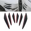 New 6pcs/set Universal Front Bumper Lip Decoration Diffuser Splitter Fins Body Spoiler Canards Valence Chin Car Tuning Canard
