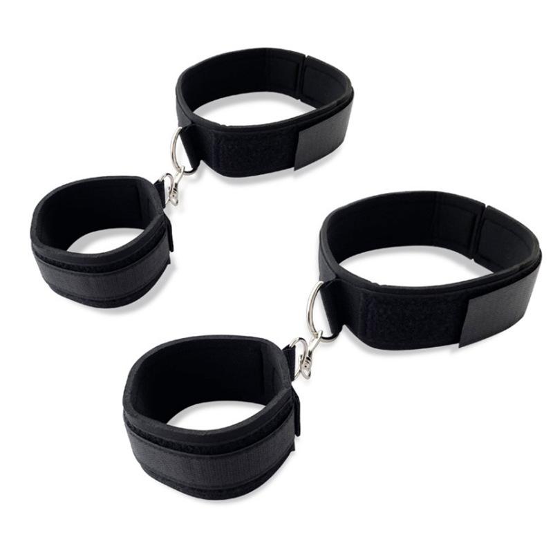 Sex Bondage Wrist Thigh Cuffs BDSM Restraints Set Sex Toys for Women with Adjustable Leg Straps Handcuffs for Couple Beginner