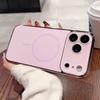 Магнитный чехол с матовым покрытием и линзой из кристалла для For Iphone 17 Air 16 1 14 13 12 11 Pro Max Plus Для чехла с беспроводной зарядкой