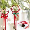 Christmas Tree Decoration Red Ribbon Bell Bow Christmas Tree Decoration Xmas Ornament For Home New Year 2025 Decor