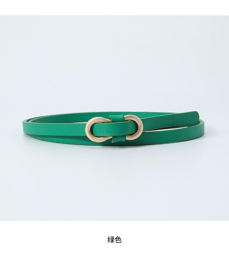 Тонкий ремень из искусственной кожи с пряжкой в форме 8