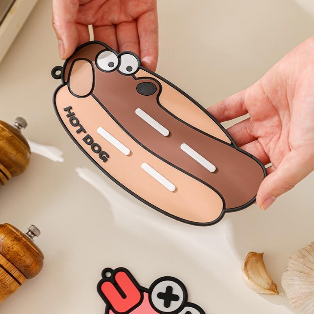 2PCS/SET Anti-Slip Spoon Storage Mat Silicone Heat-Resistant Pad Countertop Placement