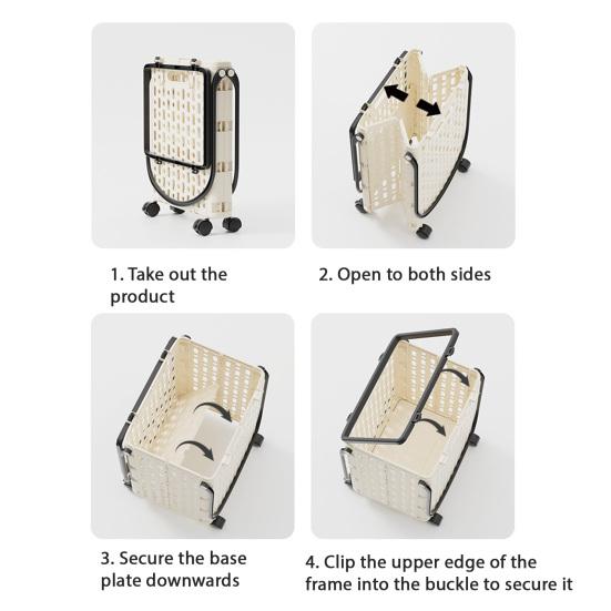 Yousheng Складная тележка для покупок Складная хозяйственная тележка с поворотными колесами на 360 градусов Легкая складная тележка на колесиках с крючками для продуктов