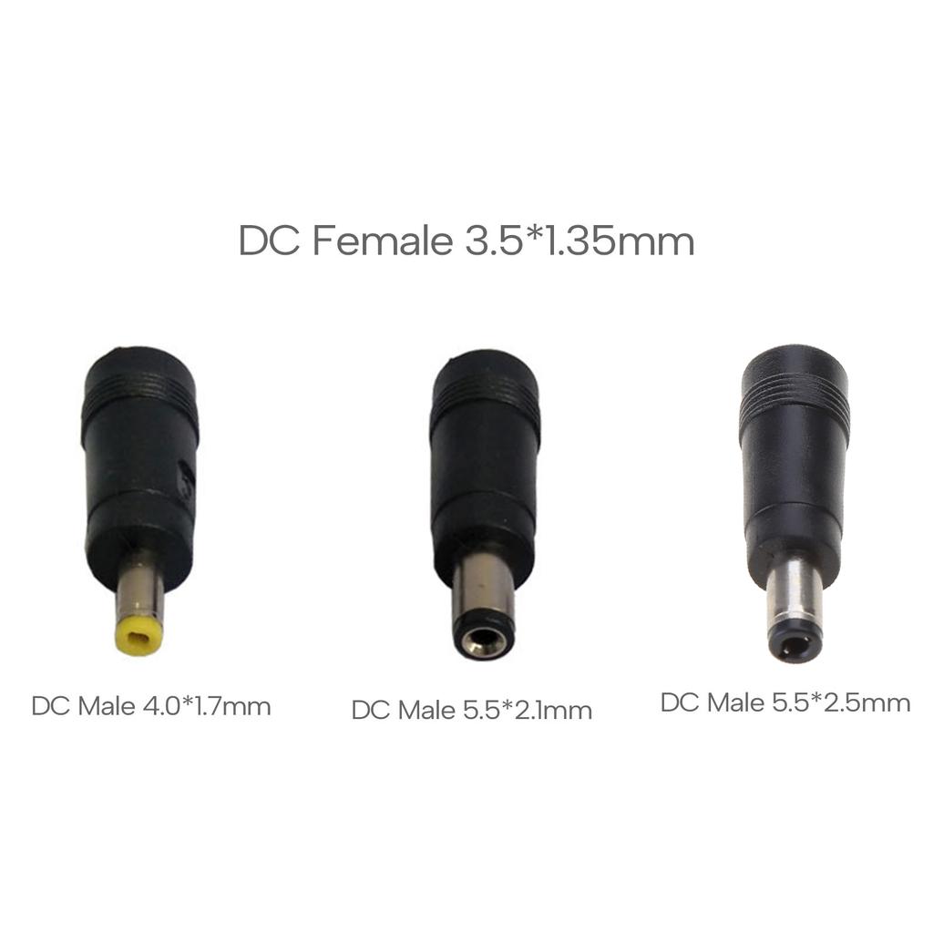 Переходник DC3.5x1.35 мм с разъемом DC4.0x1.7 мм/5.5x2.1 мм/DC5.5x2.5 мм для ноутбука, преобразователь штекера камеры