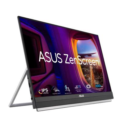 Asus Портативный монитор ZenScreen PD Clamp Channel Год MB229CF-J 22 дюйма/Full FD/IPS/100 Гц/USB-C 65 Вт/динамик/подставка/кронштейн C-типа/сабвуфер/2.1