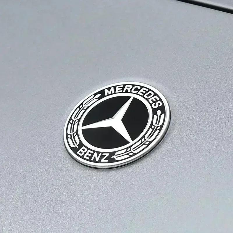 Car Metal Flat Hood Emblem Front Badge Logo Fit For Mercedes Benz AMG W212 W213 W205 W177 W247 W176 CLS CLA CLK CLG GLS X253 RS1