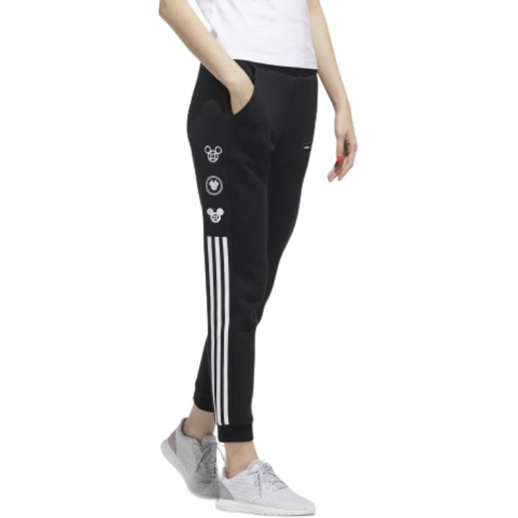 Adidas Neo X Disney Mickey Element Retro Sports Knit Casual Bottoms Women Bottoms Black GE7782