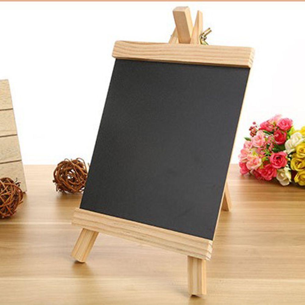 Kids Memo Black Desktop Message Chalk Writing Chalkboard Pine Wood Easel Wooden Boards Blackboard