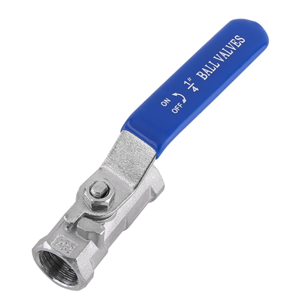 Female To Female Thread Ball Valve Stainless Steel 304 Handle Switch (1"BSP)