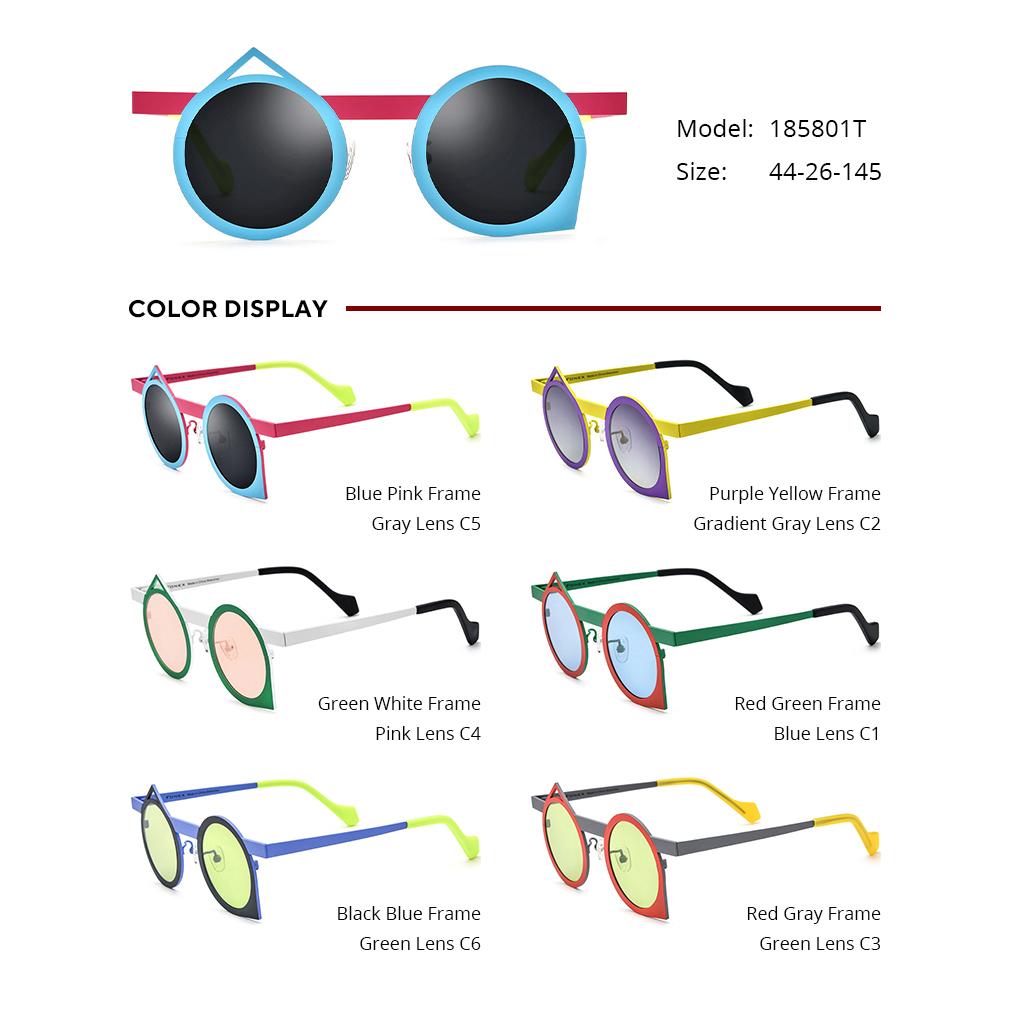 Borregls Colorful Titanium Sunglasses Men Vintage Irregular Fashion Women 2025 New Retro Polarized UV400 Sun Glasses 185801T