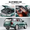 1/24 Land Rover Range Rover Suv Car Model Simulation Sound and Light Pull Back Alloy Car Collection Ornaments Boy Toy Car Gifts