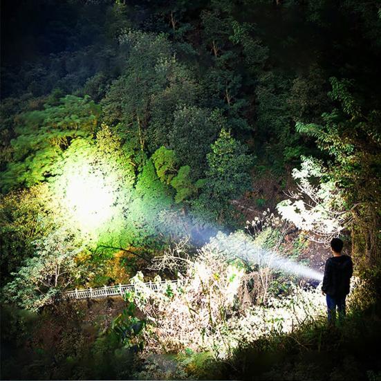 Фонарик с увеличенным радиусом действия, сверхширокий, удобный, мощный, многоцелевой, перезаряжаемый через USB, эргономичный светодиодный фонарик