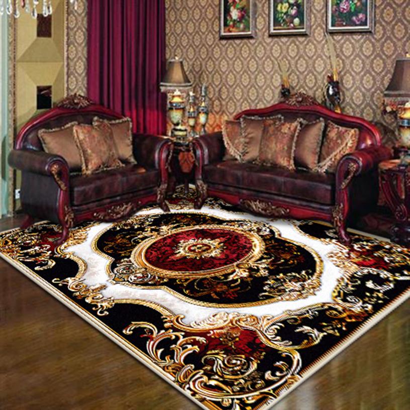 Легкие Роскошные Ретро Ковры для Гостиной Моющиеся Ковры для Спальни Великолепный Нескользящий Ковер для Зоны Дивана Большой Коврик для Комнаты Напольный Настраиваемый