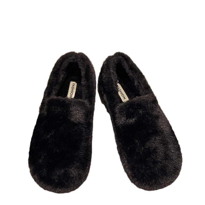 Меховые леопардовые балетки женские хлопковые лоферы обувь короткие плюшевые дизайнерские повседневные туфли 2025 трендовые прогулочные теплые уютные зимние ботинки женские