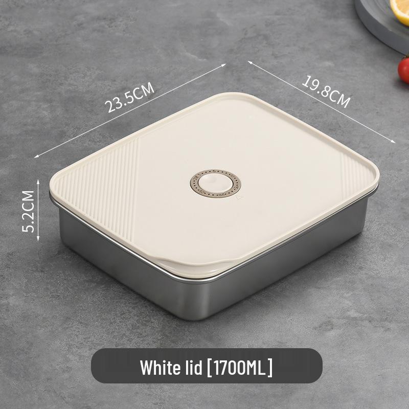 Japanese Style Stainless Steel Bento Box with Lid - Fresh-Keeping, Portioning, and Freezer Storage
