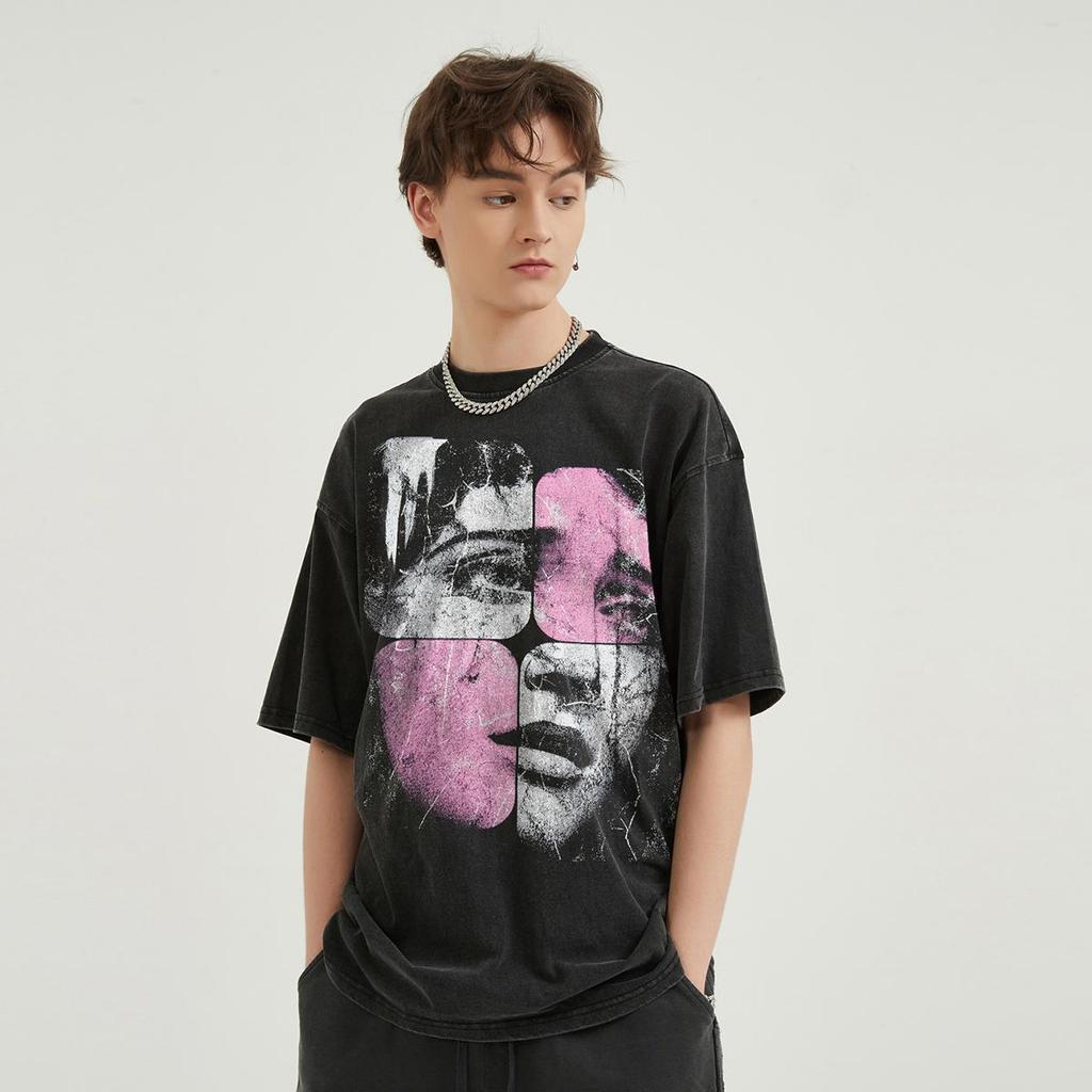 Футболка унисекс с графическим принтом Puzzle Lady Streetwear 2024 года