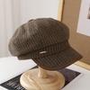 Retro Plaid Octagonal Beret Cap Women's Vintage Newsboy Hat - with Visor Warm Baker Style Winter Fashion Headwear New