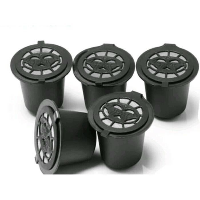 Capsules Nespresso - Rechargeables - 6 pièces - Cuillère incluse - Brossette de nettoyage