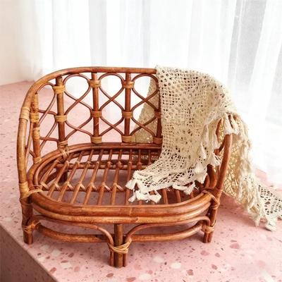 Винтажное ротанговое кресло-корзина Реквизит для фотосессии новорожденных - Кровать для позирования младенцев и Фоны Унисекс Фотоаксессуары для девочки и мальчика