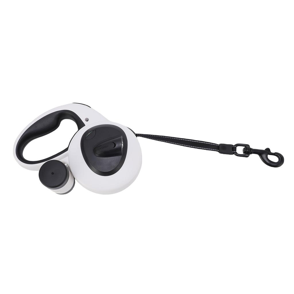 Auto Retractable Pet Leash Soft Grip Reflective Webbing Walking Dog Leash with LED Light 5m Nylon Rope Medium for