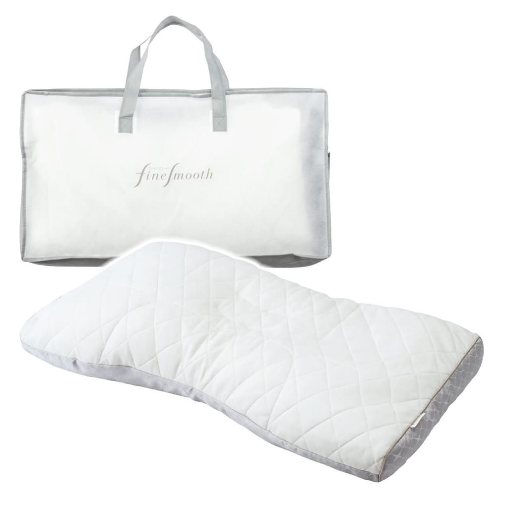 Nishikawa Fine Smooth Pillow Height Normal Bincho Charcoal Pipe Поддерживает плавное вращение и переворачивание с Quilt360 Специальная структура облегает голову