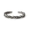 Geometric Vintage Woven Silver Color Men Simple Bangles Opening Bracelets Fashion Jewelry Twisted