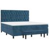 3138035 vidaXL Divan-lit Et Matelas Bleu Foncé 160x200cm Velours