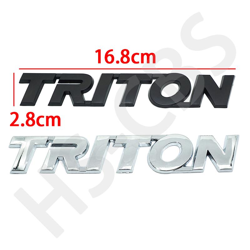 ABS 3D Triton Emblem Sticker Logo Tail Chrome Nameplate Decals For Mitsubishi L200 Rear Truck Stickers Badge Car Accessories MK3